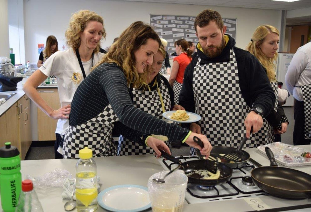Staff Get Involved In Pancake Competition